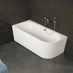 Spalina - Vrijstaand Bad - Capri 170 Gauche Blanche 170 X76 X58 Cm - Wit