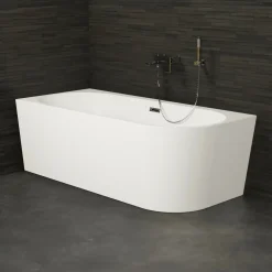 Spalina - Vrijstaand Bad - Capri 160 Gauche Blanche 160 X76 X58 cm - Wit