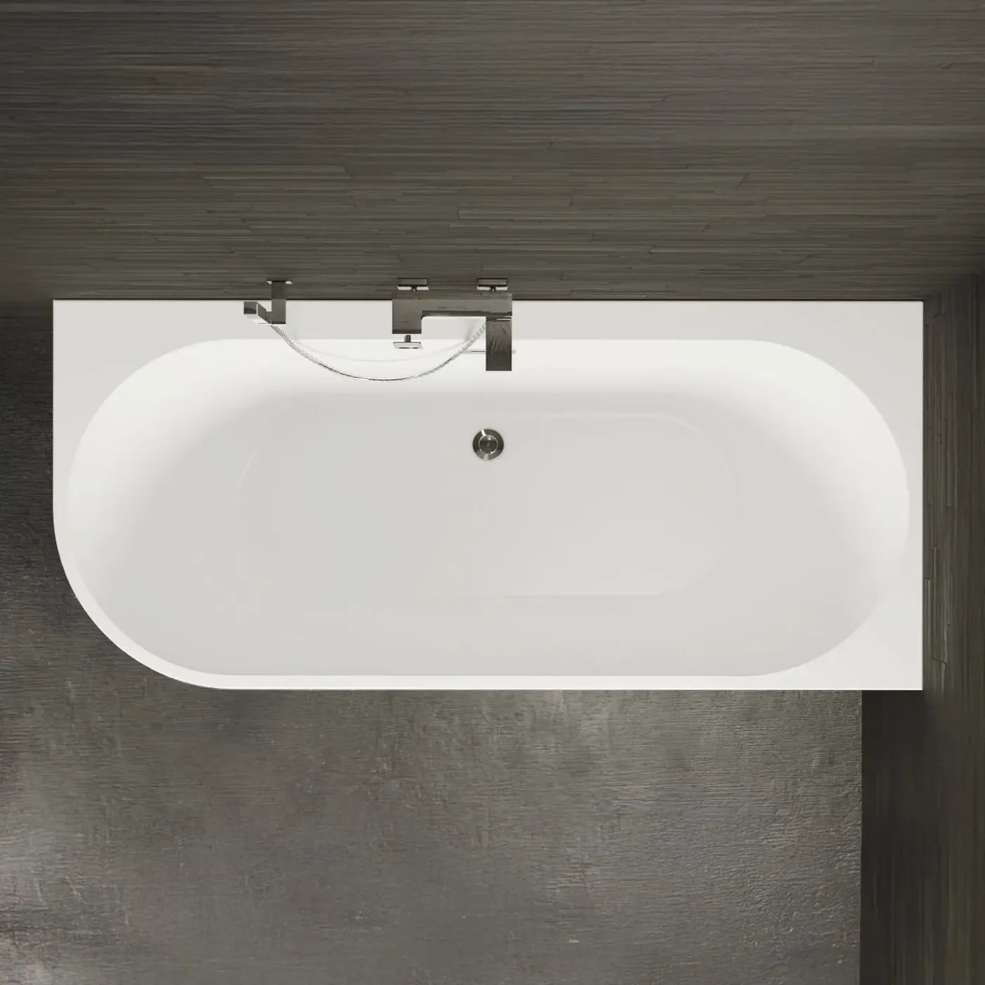 Spalina Paris Spalina - Vrijstaand Bad - Capri 170 Droite Blanche 170 X76 X58 Cm - Wit