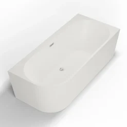 Spalina Paris Spalina - Vrijstaand Bad - Capri 160 Droite Blanche 160 X76 X58 Cm - Wit