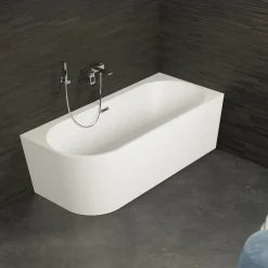 Spalina Paris Spalina - Vrijstaand Bad - Capri 160 Droite Blanche 160 X76 X58 Cm - Wit