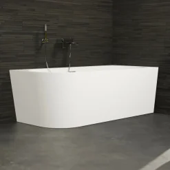 Spalina Paris Spalina - Vrijstaand Bad - Capri 160 Droite Blanche 160 X76 X58 Cm - Wit