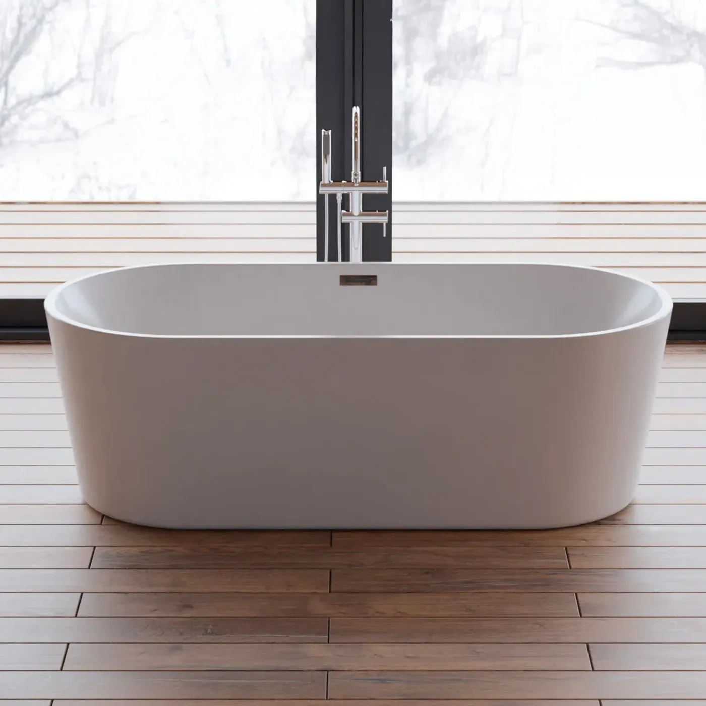 Spalina Paris Spalina - Vrijstaand Bad - Jade 170 Blanche 170 X80 X58 Cm - Wit
