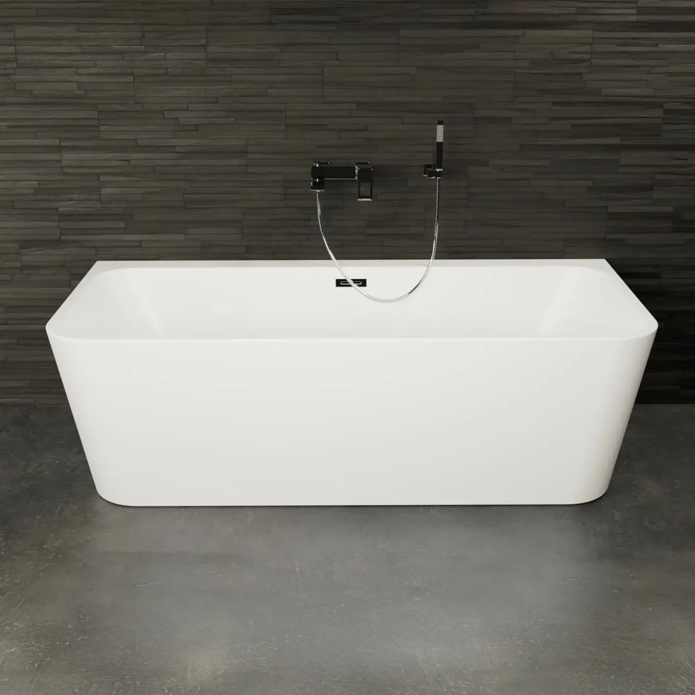 Spalina - Vrijstaand Bad - Mint 170 Blanche 170 X81 X57 Cm - Wit