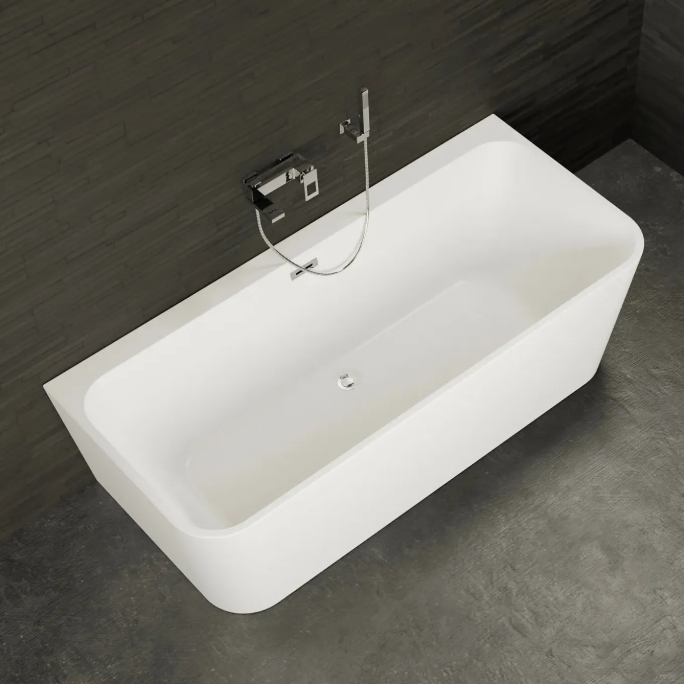 Spalina - Vrijstaand Bad - Mint 170 Blanche 170 X81 X57 Cm - Wit
