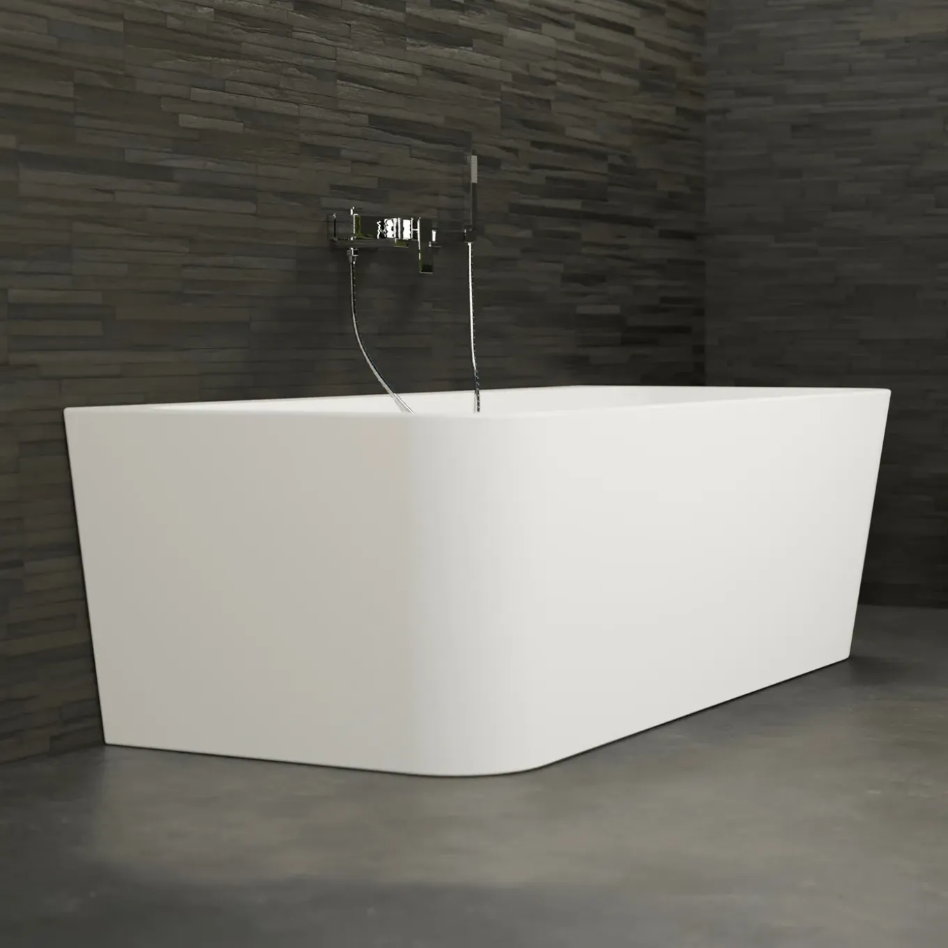 Spalina - Vrijstaand Bad - Mint 170 Blanche 170 X81 X57 Cm - Wit