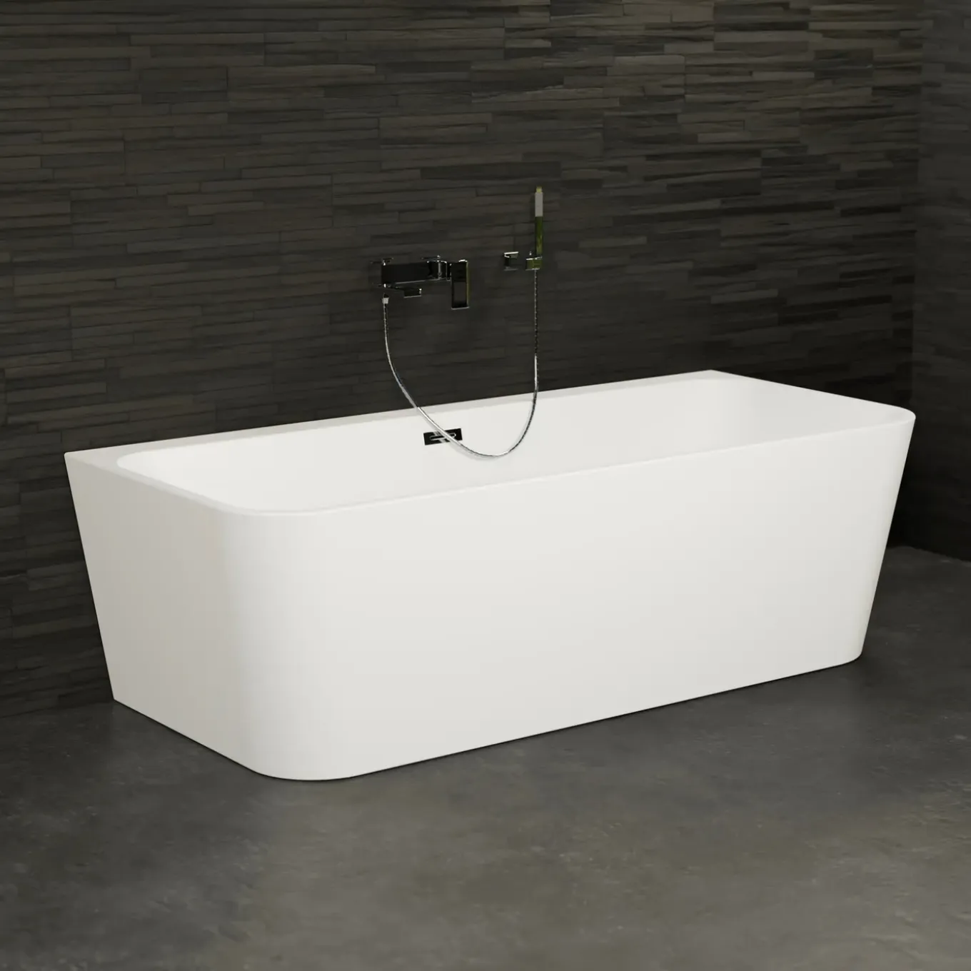 Spalina - Vrijstaand Bad - Mint 170 Blanche 170 X81 X57 Cm - Wit