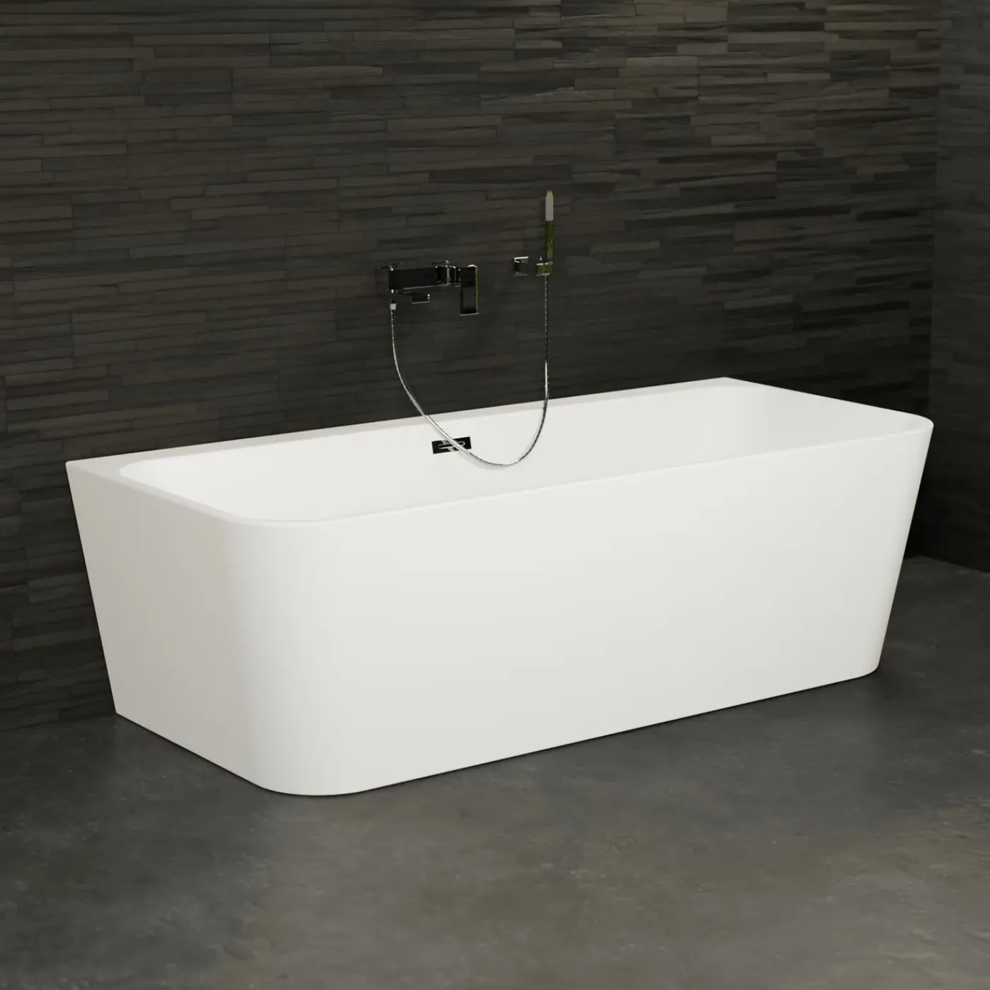 Spalina Paris Spalina - Vrijstaand Bad - Mint 180 Blanche 180 X81 X57 Cm - Wit