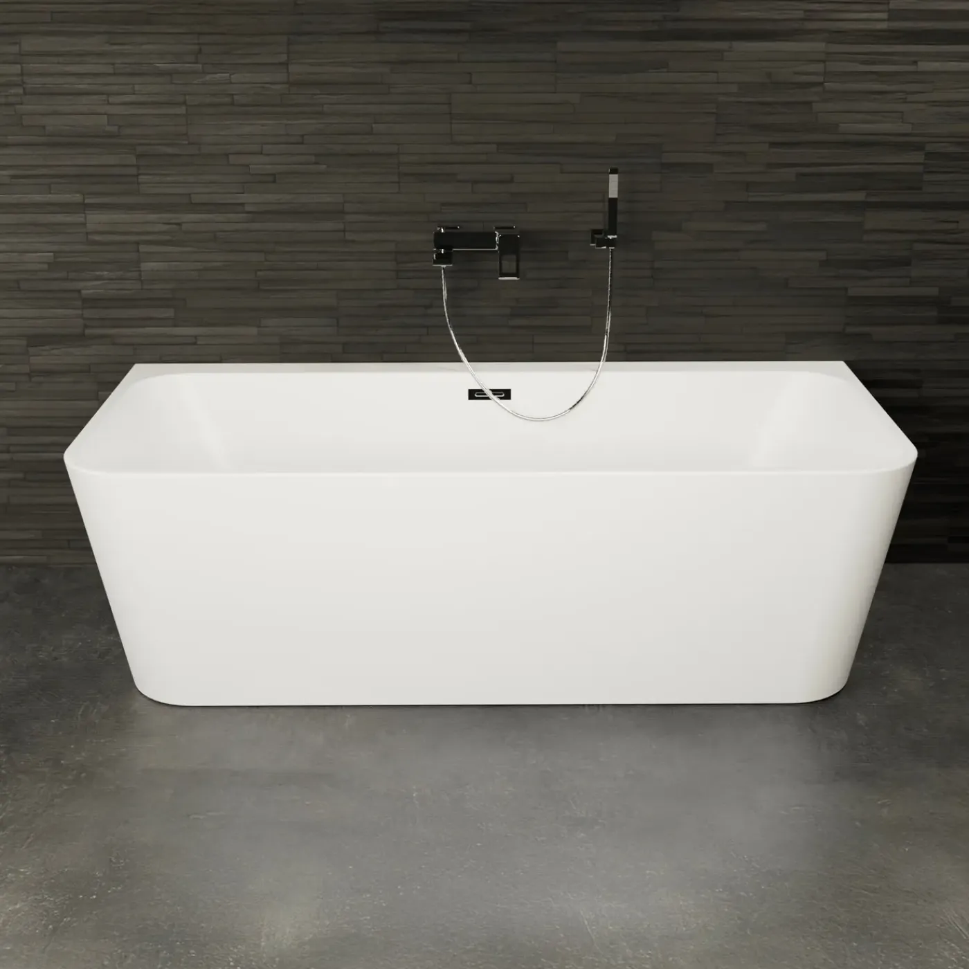 Spalina Paris Spalina - Vrijstaand Bad - Mint 180 Blanche 180 X81 X57 Cm - Wit