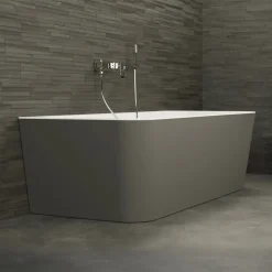 Spalina - Vrijstaand Bad - Mint 160 Grise 160 X75 X57 Cm - Grijs