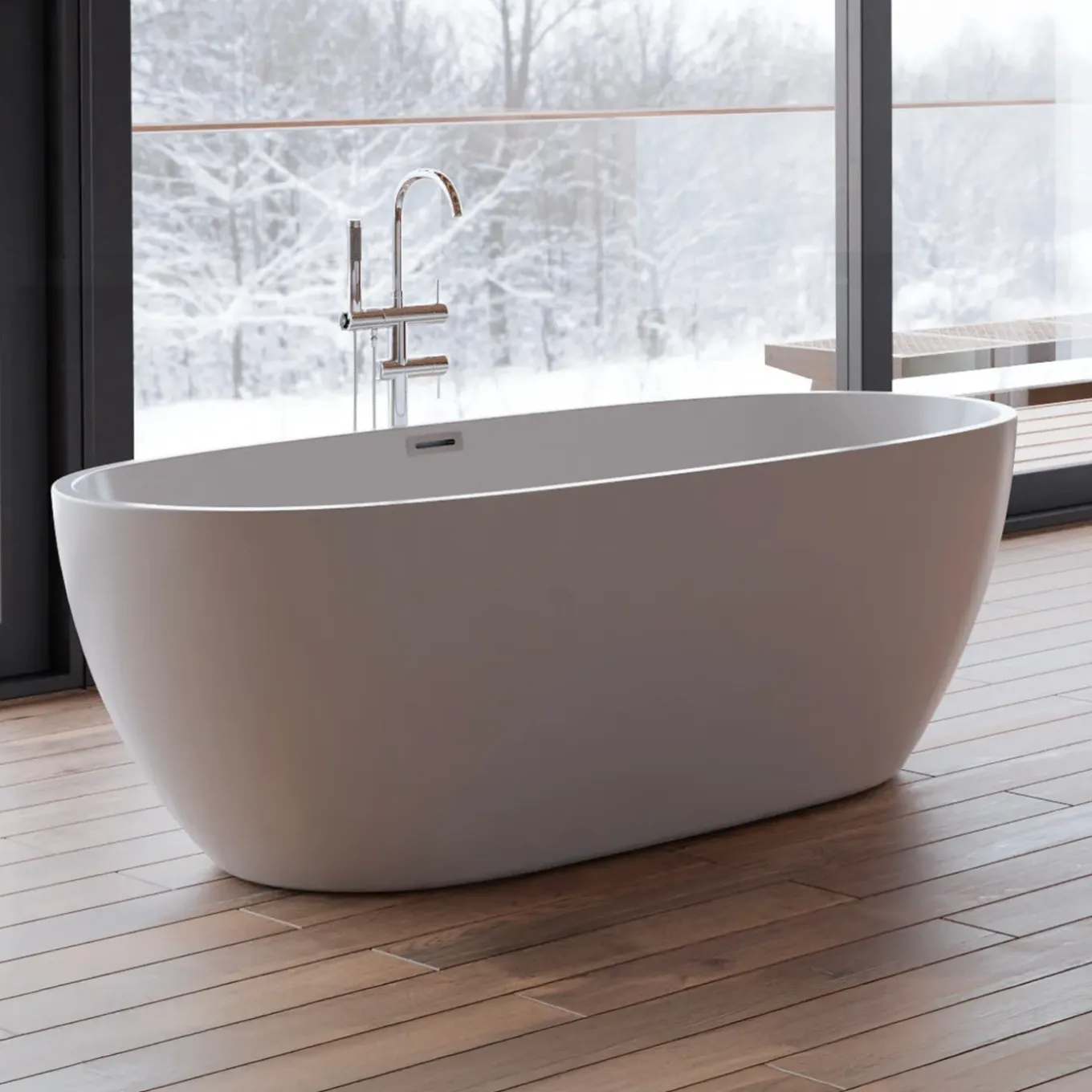 Spalina - Vrijstaand Bad - Samba 170 Blanche 170 X79 X58 Cm - Blanche