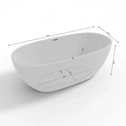 Spalina - Vrijstaand Bad - Samba 170 Blanche 170 X79 X58 Cm - Blanche
