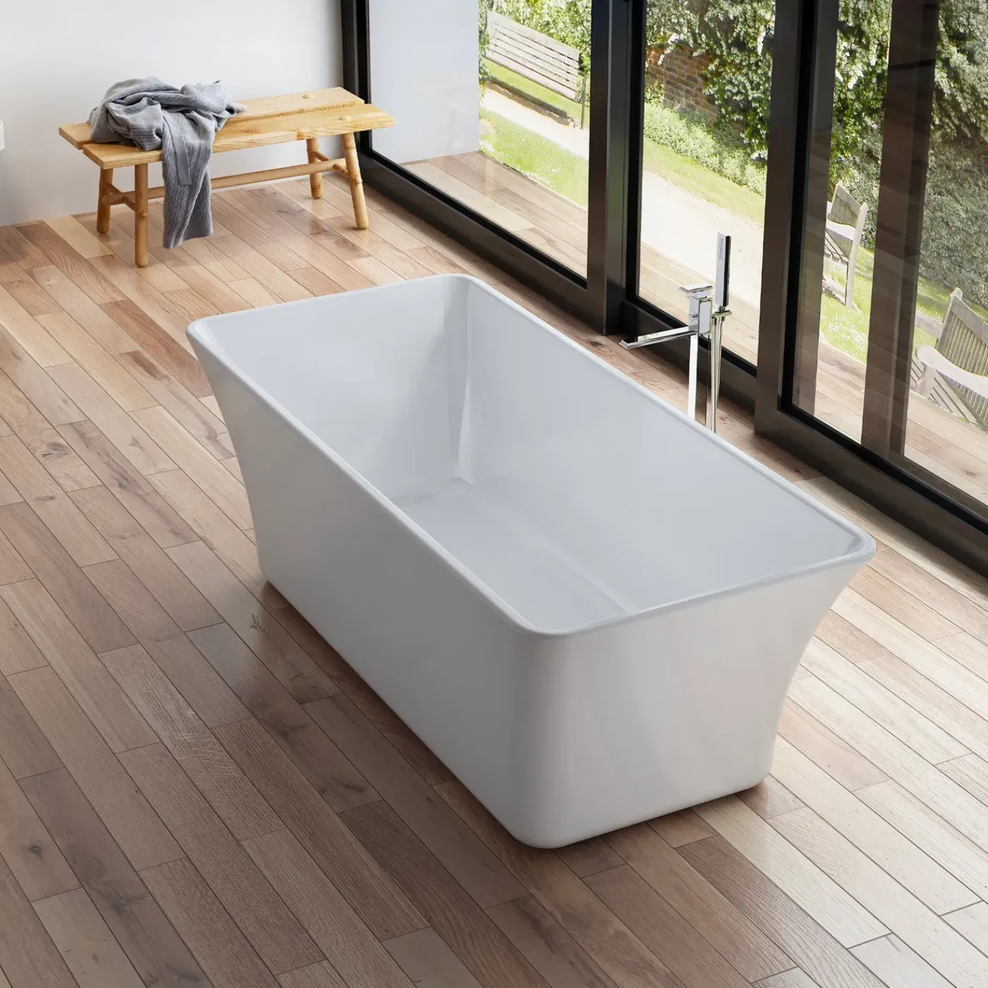 Spalina Paris Spalina - Vrijstaand Bad - Sorrow 170 Blanche 170 X75 X58 Cm - Wit