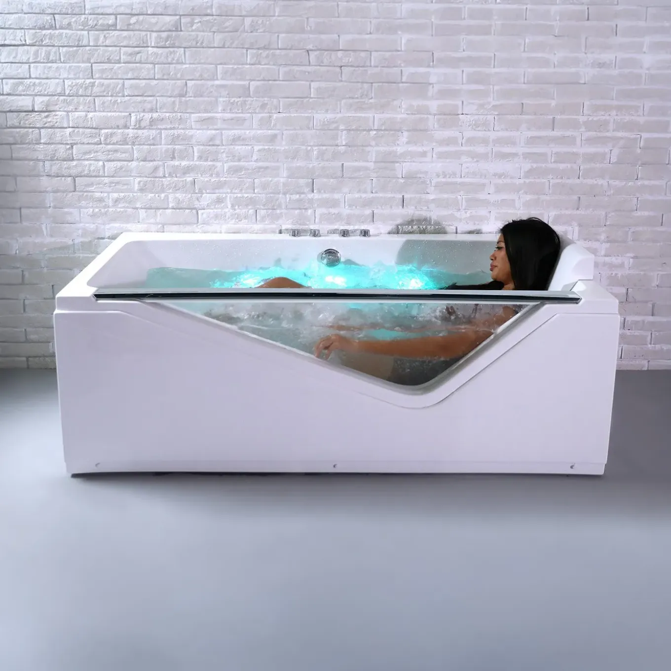 Spalina - Whirlpool Bad - Indra Wave 170 X80 X63 Cm - Wit