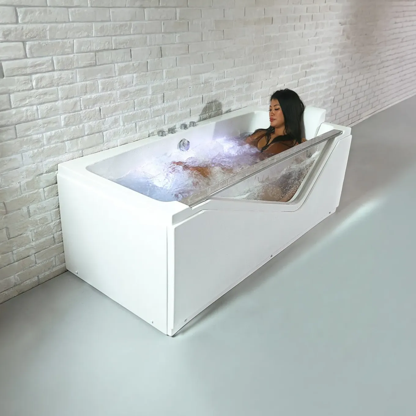 Spalina - Whirlpool Bad - Indra Wave 170 X80 X63 Cm - Wit