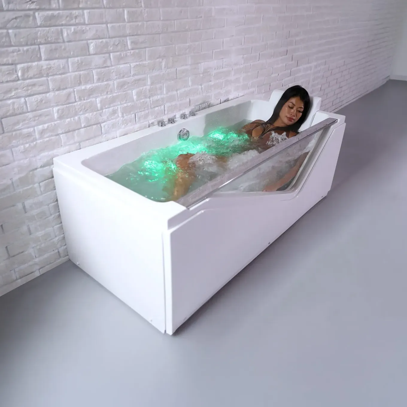 Spalina - Whirlpool Bad - Indra Wave 170 X80 X63 Cm - Wit