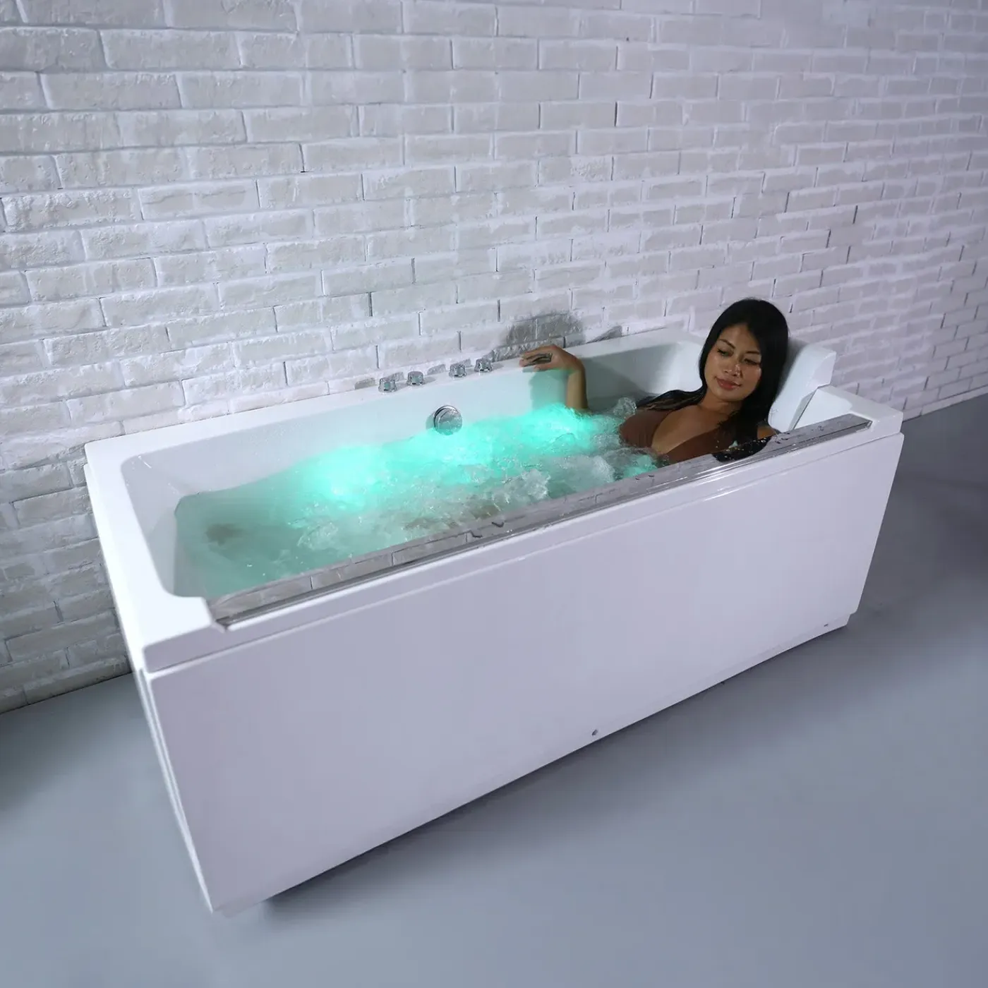 Spalina Paris Spalina - Whirlpool Bad - Maya Wave 170 X80 X63 Cm - Wit