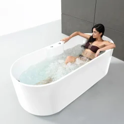 Spalina - Whirlpool Bad - Ukio White Bulle 175 X75 X65 Cm - Wit