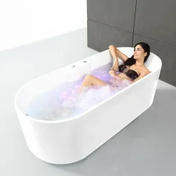 Spalina - Whirlpool Bad - Ukio White Bulle 175 X75 X65 Cm - Wit