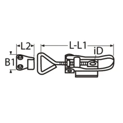 Spansluiting - Aantreksluiting - Afsluitbaar - Verstelbaar 65-75mm - Rvs 304 - 1 stuks