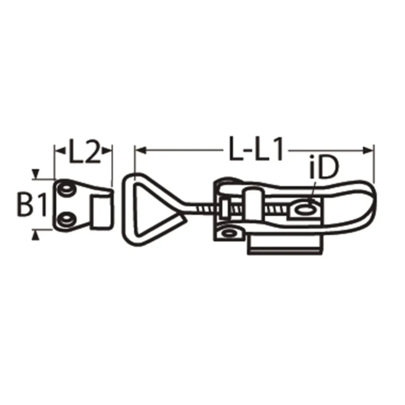 Spansluiting - Aantreksluiting - Afsluitbaar - Verstelbaar 65-75mm - Rvs 304 - 1 stuks