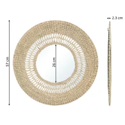 Spiegel Inspire Sisal Sun natuurlijk 57 cm