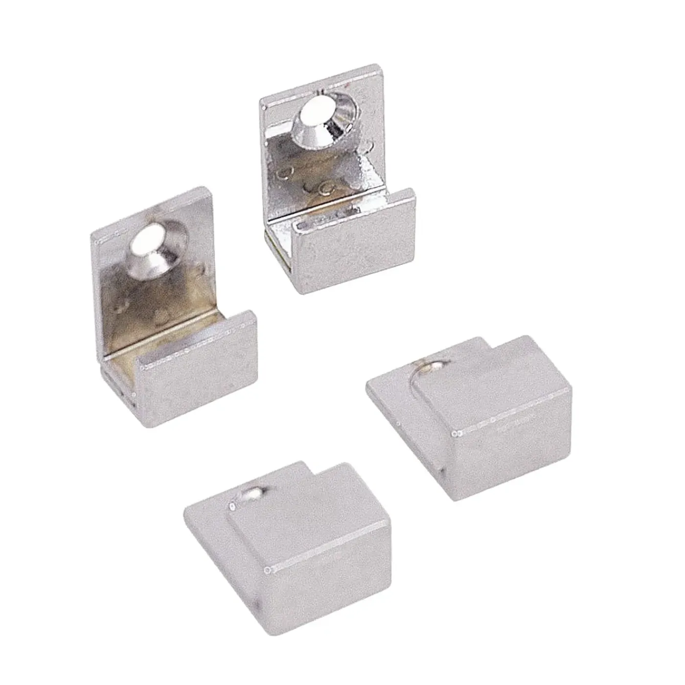 Overig Spiegelklemmen U-vorm zilver 4 stuks