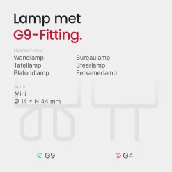 Spl Halogeen Insteeklamp G9 - 25w 270lm 2800k - Warm Wit Licht - Dimbaar - 1 Stuk