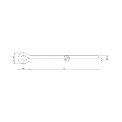 Sencys splitpen 2x32mm per 50 gegalvaniseerd