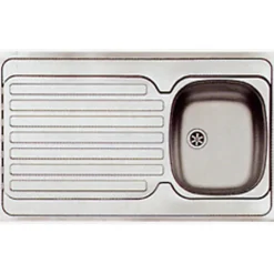 Spoelbak 1 bak RVS 100x60cm met afdruiprek RVS