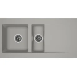 Spoelbak Einna 1,5 bak 100x50x20cm composiet betongrijs