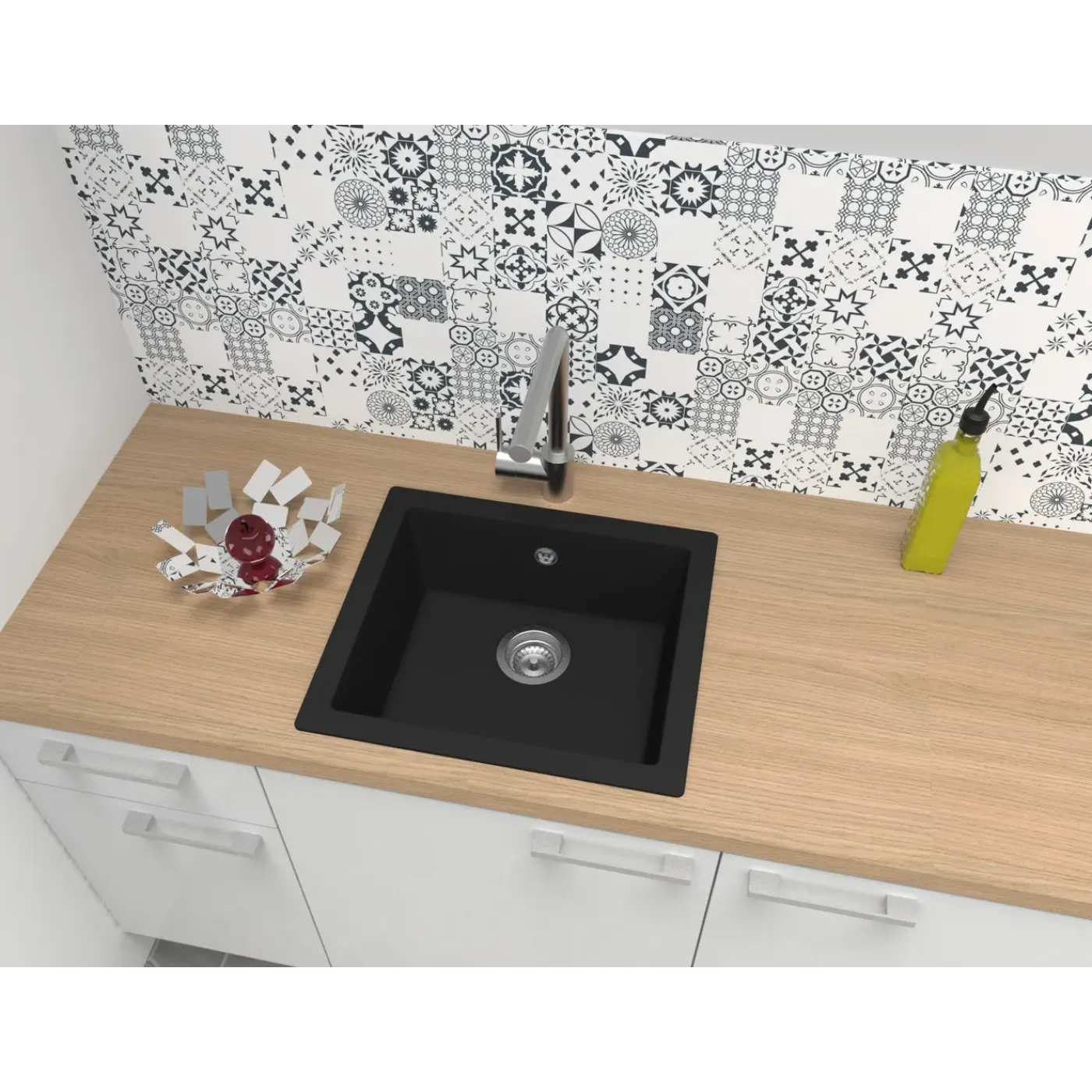 Overig Spoelbak Evo 1 XL bak 50x44x19cm composiet zwart
