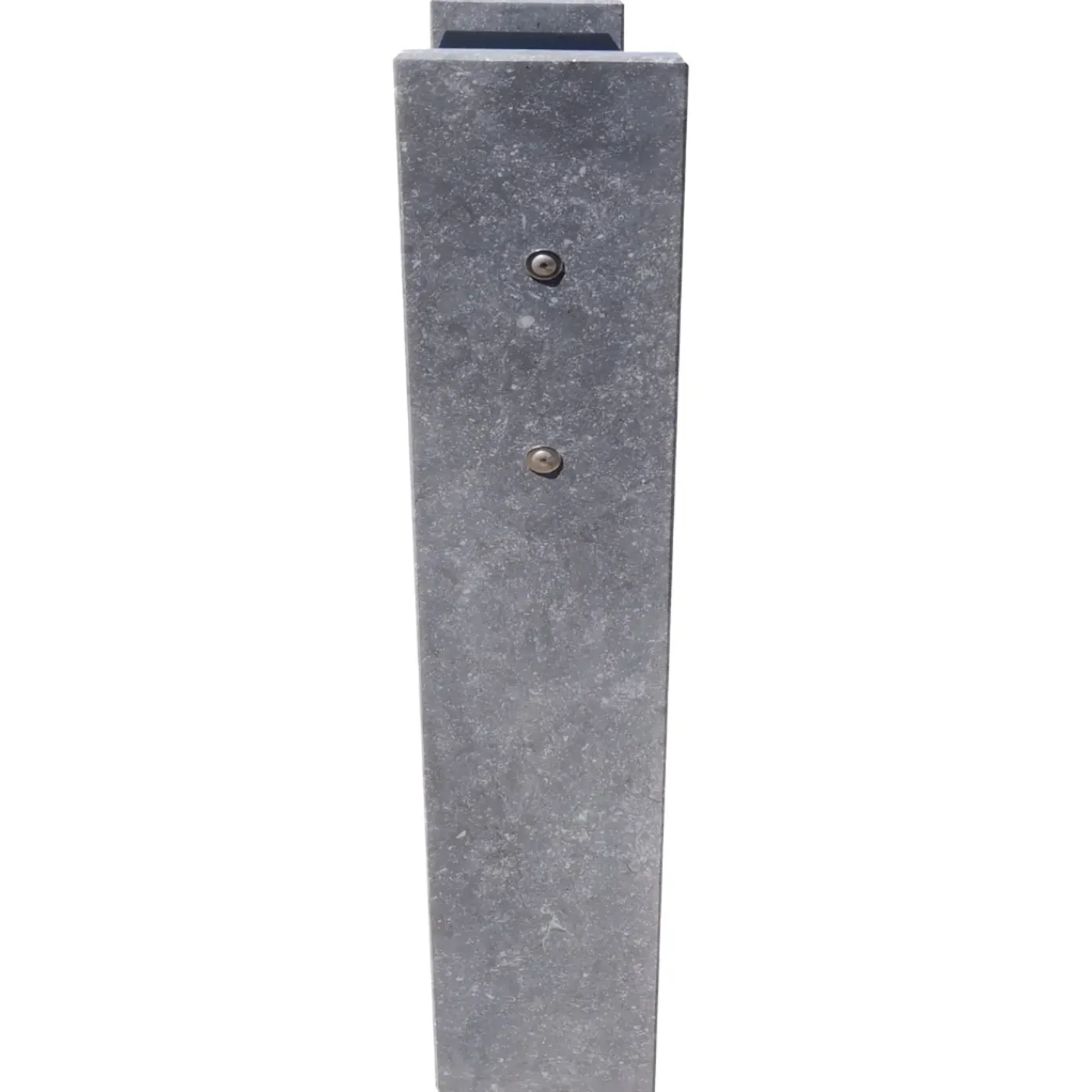 VASP Staande Brievenbus Antwerpen - Natuursteen en Staal - Zwart - 42x100x18cm