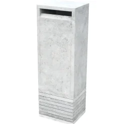 VASP Staande Brievenbus Big Boss - Natuursteen - Lichtgrijs - 34x100x24cm