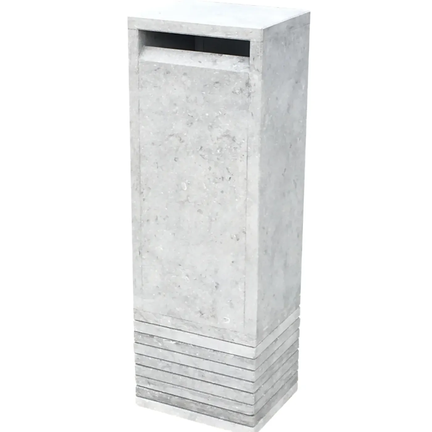 VASP Staande Brievenbus Big Boss - Natuursteen - Lichtgrijs - 34x100x24cm