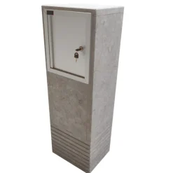VASP Staande Brievenbus Big Boss - Natuursteen - Lichtgrijs - 34x100x24cm