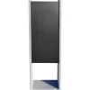 VASP Staande Brievenbus Palermo Triple - Natuursteen en Staal - Zwart, Blauw en Grijs - 46x162x18cm