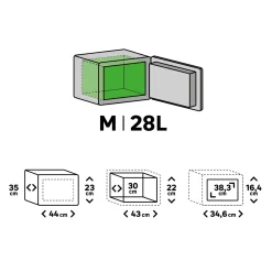 STANDERS Elektronische kluis 28L - met elektronisch codeslot - met uitneembaar legplankje - 46x25x37cm