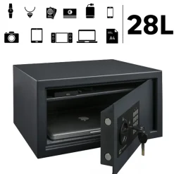 STANDERS Elektronische kluis 28L - met elektronisch codeslot - met uitneembaar legplankje - 46x25x37cm