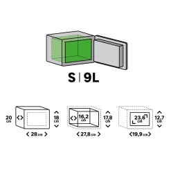 STANDERS Elektronische kluis 9L - met elektronisch codeslot - wandmontage - 18x28x20cm