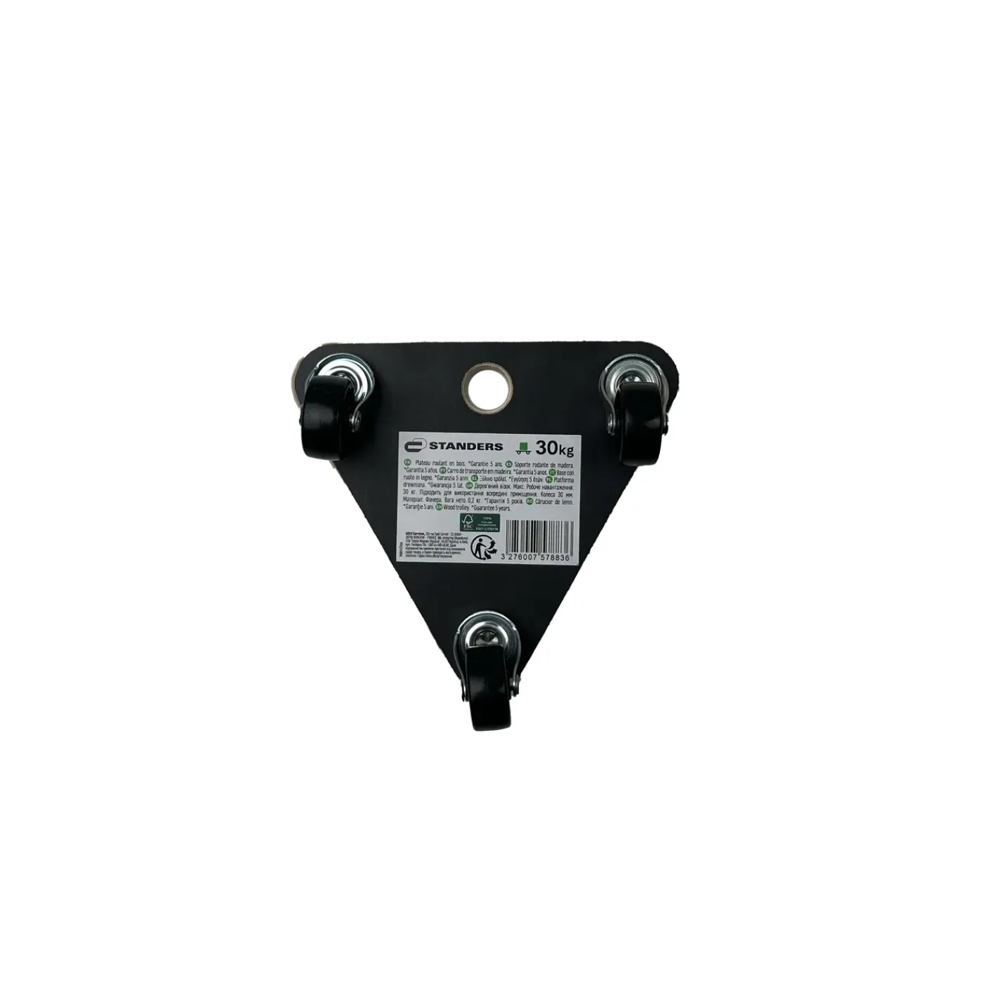 STANDERS Meubelroller - 15cm - 30kg - Hout - Antislip