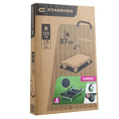 STANDERS Plateauwagen - 72x47cm - 150kg - Staal - Inklapbaar
