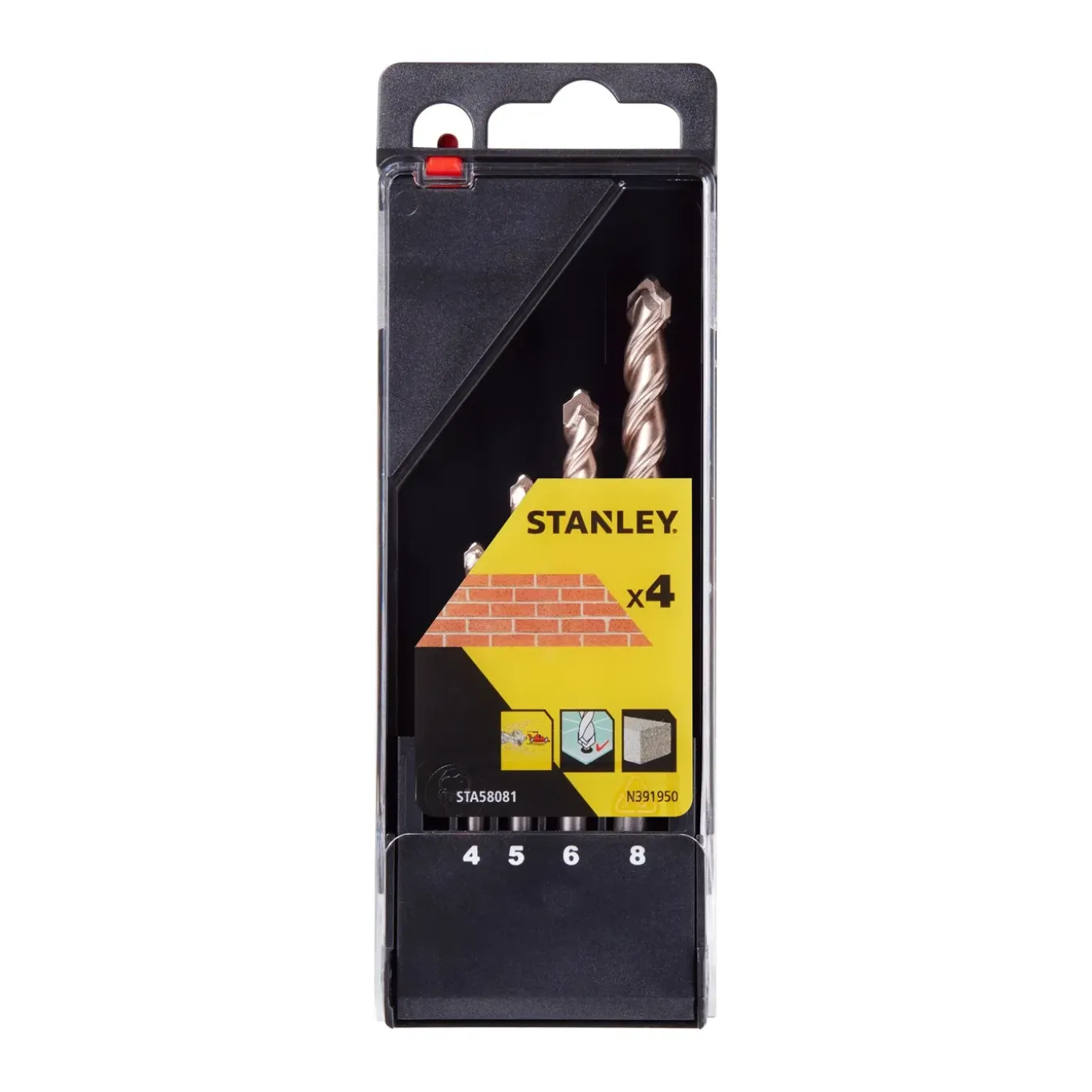 Stanley Betonboor set - diam. 4/5/6/8mm