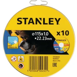 Stanley Doorslijpschijf STA38252-XJ - RVS en metaal - 115x1mm - aluminiumoxide - 10 stuks