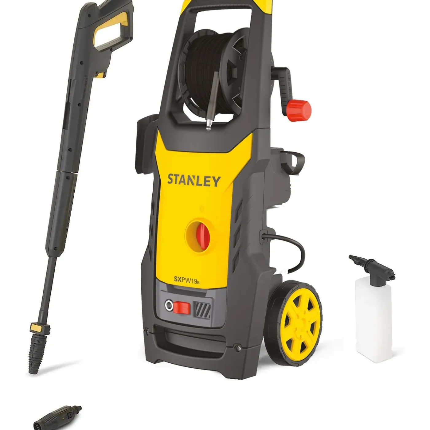Stanley hogedrukreiniger SXPW19B - 1900W - 150 bar - 440l/u - slang van 6m - hogedrukpistool - roterende sproeier