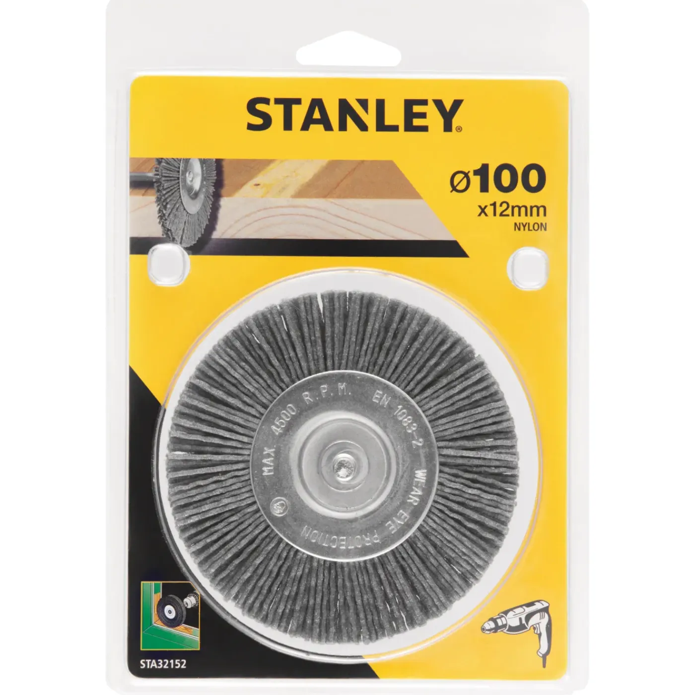 Stanley nylonborstel draadwiel Ø100mm
