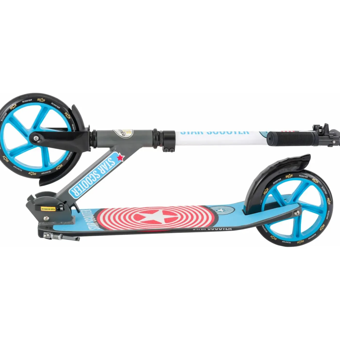 Star Scooter Alu City Vouwbaar 205mm Xxl Staplank Grijs / Blauw