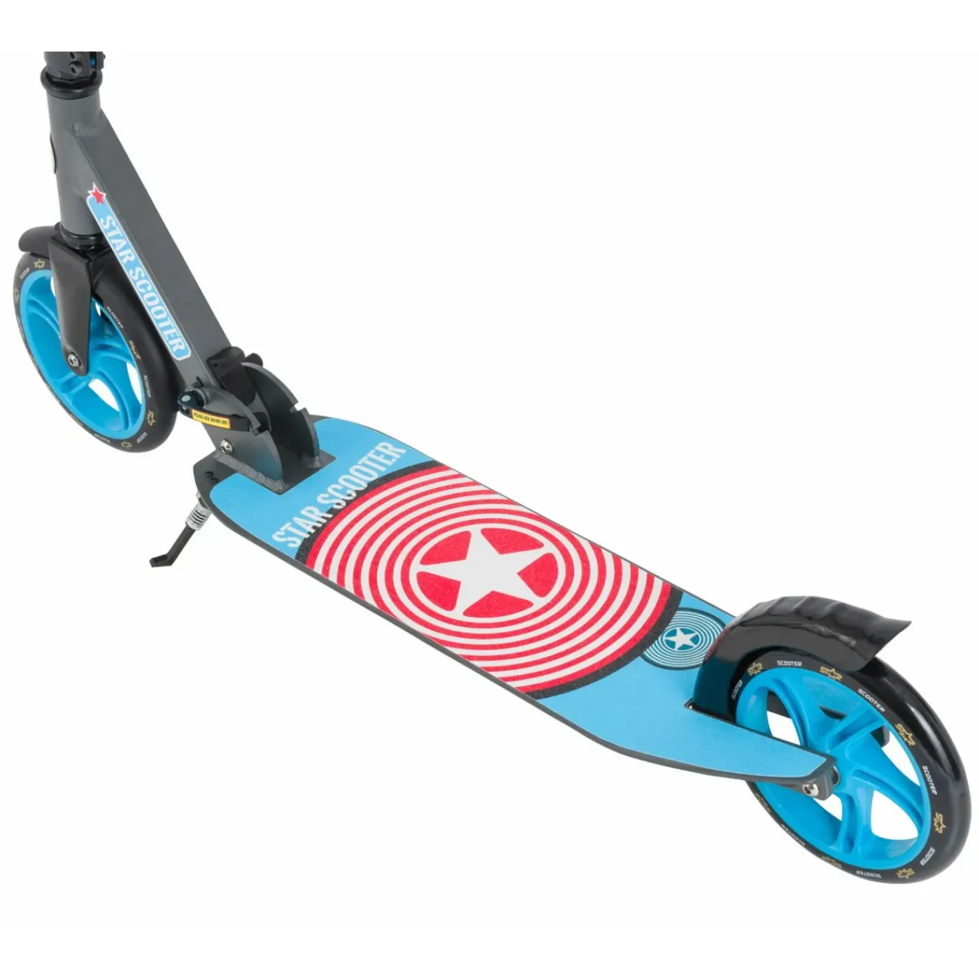 Star Scooter Alu City Vouwbaar 205mm Xxl Staplank Grijs / Blauw