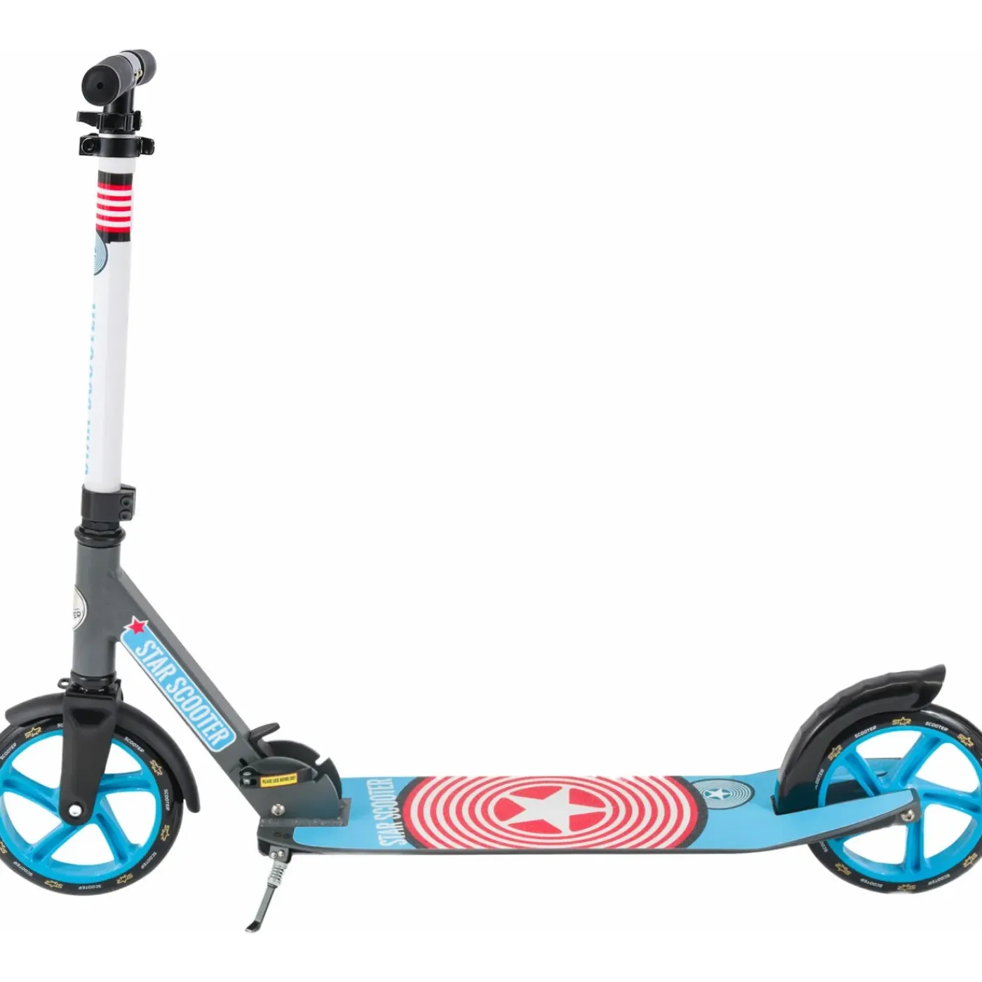 Star Scooter Alu City Vouwbaar 205mm Xxl Staplank Grijs / Blauw