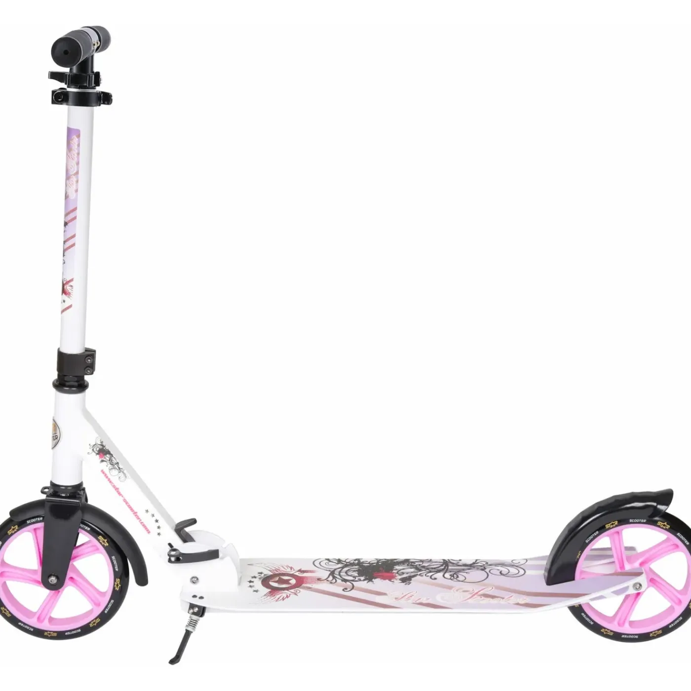 Star Scooter Alu City Vouwbaar 205mm Xxl Staplank Wit / Lila